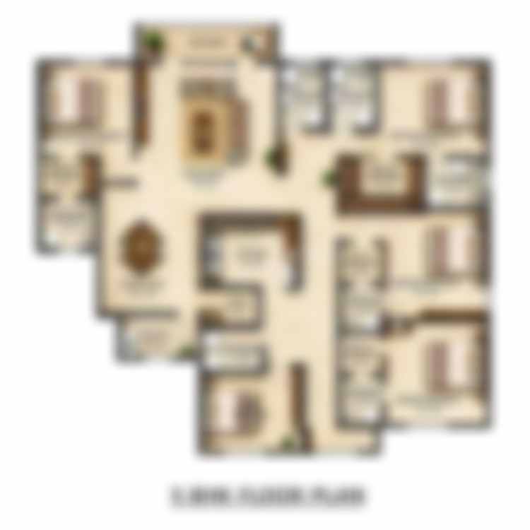 5 BHK 2496 Sq.Ft Floor Plan
