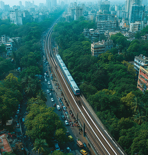 Modern residential buildings in Goregaon West
